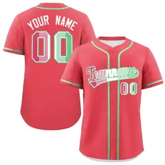 Light Red Abrosexual Pride Month Baseball Jersey
