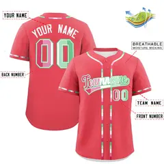 Light Red Abrosexual Pride Month Baseball Jersey 2