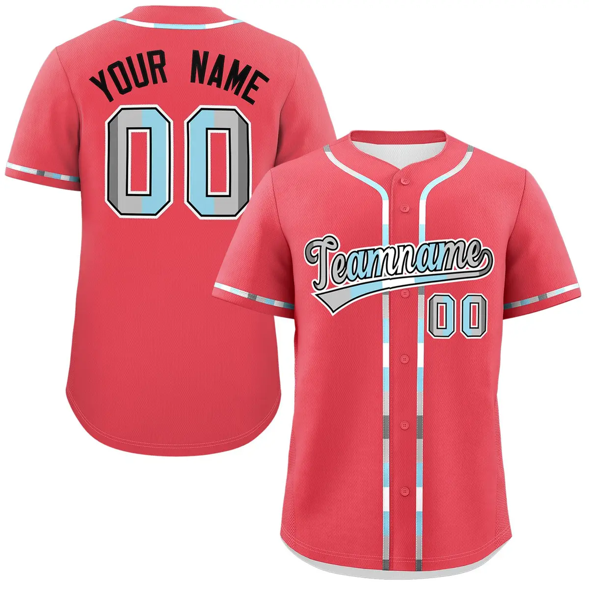 Light Red Demiboy Pride Month Baseball Jersey