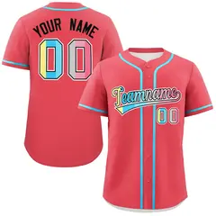 Light Red Genderflux Pride Month Classic Baseball Jersey