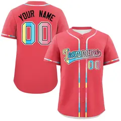 Light Red Genderflux Pride Month Classic Baseball Jersey
