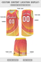 Light Red Gold Galaxy Graffiti Pattern Basketball Jersey 2