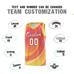 Light Red Gold Galaxy Graffiti Pattern Basketball Jersey 3