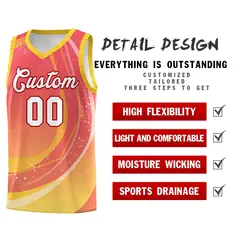 Light Red Gold Galaxy Graffiti Pattern Basketball Jersey 4