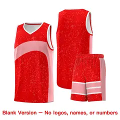 Light Red Light Pink Dot Graffiti Irregular Pattern Basketball Jersey 7