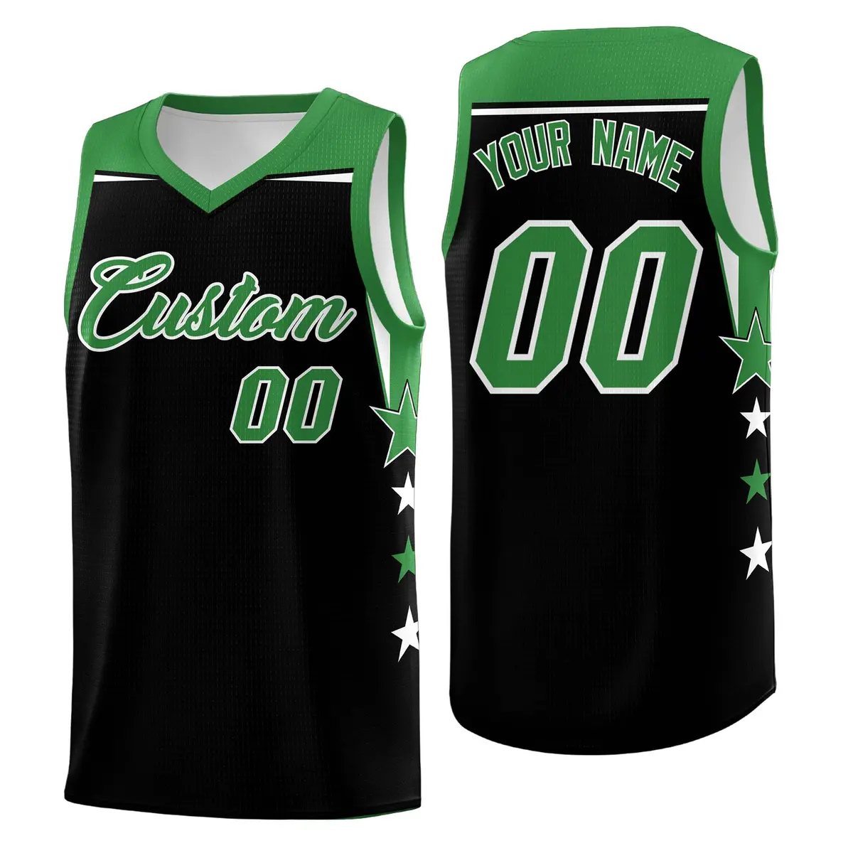 Light Red Light Pink Star Color Block Two Tone Side Basketball Jersey