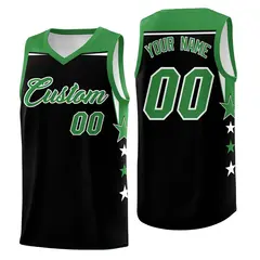 Light Red Light Pink Star Color Block Two Tone Side Basketball Jersey 1