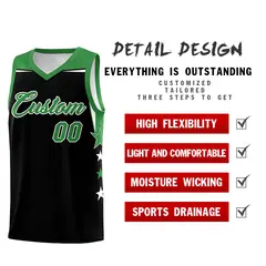 Light Red Light Pink Star Color Block Two Tone Side Basketball Jersey 2