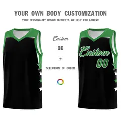 Light Red Light Pink Star Color Block Two Tone Side Basketball Jersey 3