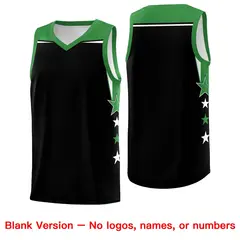Light Red Light Pink Star Color Block Two Tone Side Basketball Jersey 6