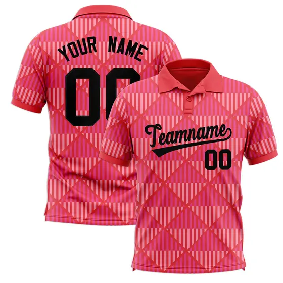 Light Red Lingge Sunshine Team Polo Shirts