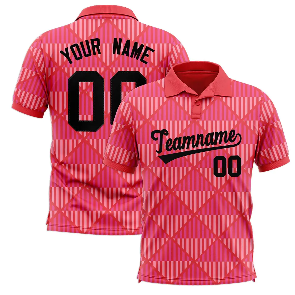 Light Red Lingge Sunshine Team Polo Shirts
