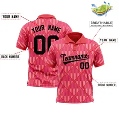 Light Red Lingge Sunshine Team Polo Shirts 2