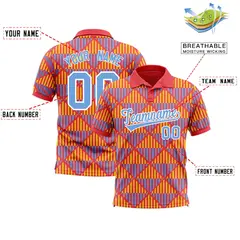 Light Red Lingge Sunshine Team Polo Shirts 2