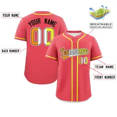 Light Red Maverique Pride Month Baseball Jersey 2