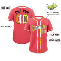 Light Red Maverique Pride Month Baseball Jersey 2