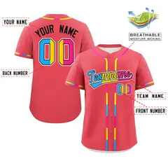 Light Red Pansexuality Pride Month Baseball Jersey 2
