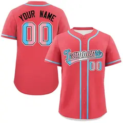 Light Red Powder Blue Transgender Pride Baseball Jersey