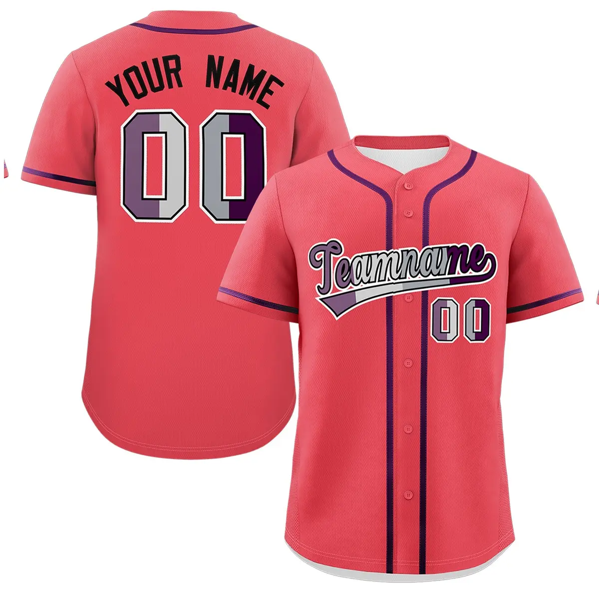 Light Red Purple Pride Month Classic Baseball Jersey