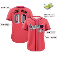 Light Red Purple Pride Month Classic Baseball Jersey 2