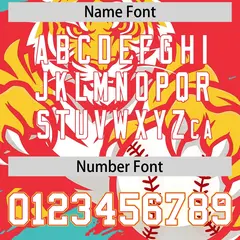 Light Red Teal Gold Full-Snap Tiger Graffiti Baseball Jersey 7
