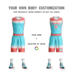 Light Red White Light Red-White Gradient Basketball Jersey 3