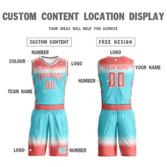Light Red White Light Red-White Gradient Basketball Jersey 4