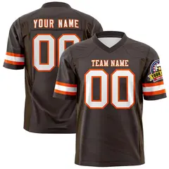 Light Reddish Brown Light Brown Scratch Pattern Football Jersey 1