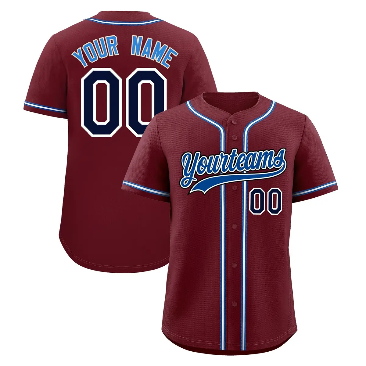 Maroon Baseball Jersey