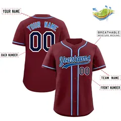 Maroon Baseball Jersey 2