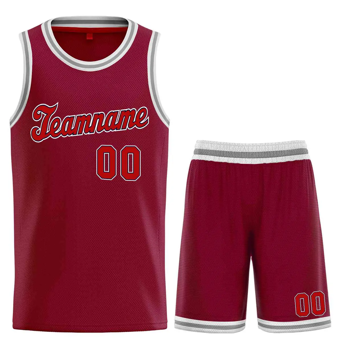 Maroon Black Classic Basketball Uniform Jersey