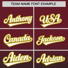 Maroon Black Gradient Fashion Baseball Jersey 3