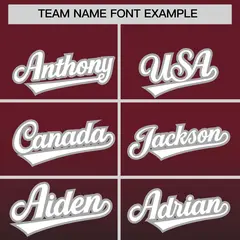 Maroon Black Gradient Fashion Baseball Jersey 3