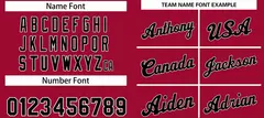 Maroon Black-White Classic Basketball Uniform Jersey 4