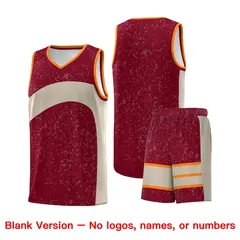 Maroon Brazilian Sand Dot Graffiti Irregular Pattern Basketball Jersey 7