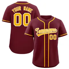 Maroon Classic Baseball Jersey