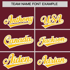 Maroon Classic Baseball Jersey 3