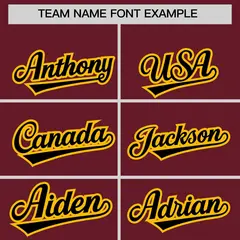 Maroon Classic Baseball Jersey 3