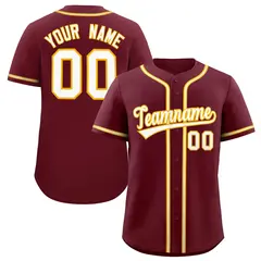 Maroon Classic Baseball Jersey