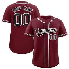 Maroon Classic Baseball Jersey