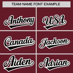 Maroon Classic Baseball Jersey 3