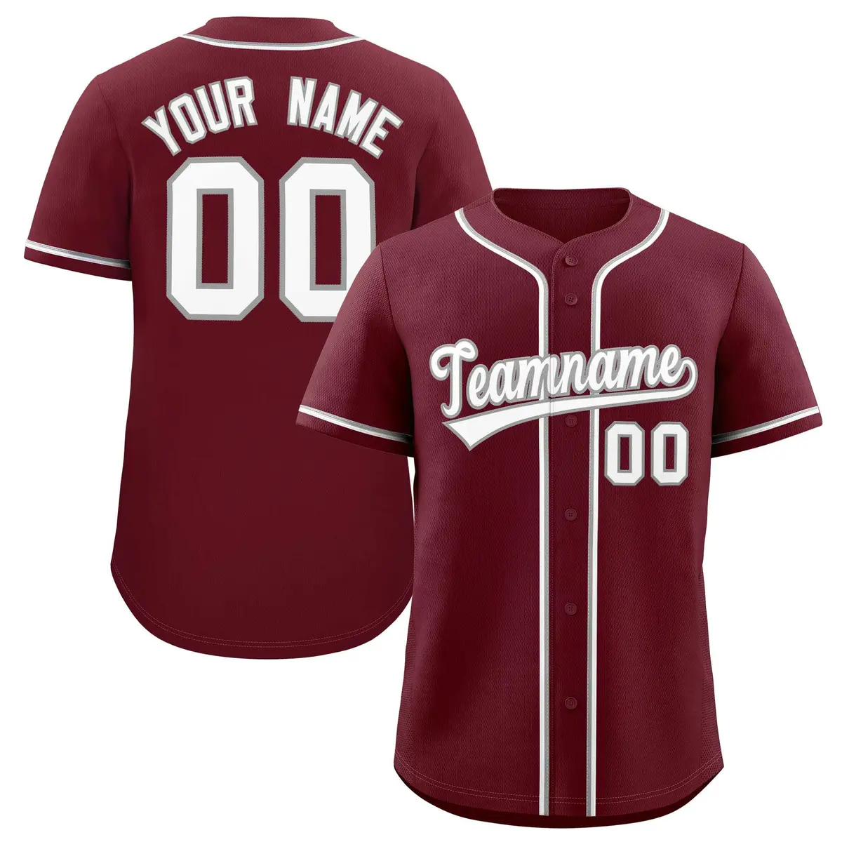 Maroon Classic Baseball Jersey