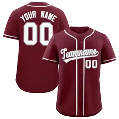 Maroon Classic Baseball Jersey
