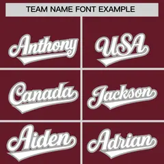 Maroon Classic Baseball Jersey 3