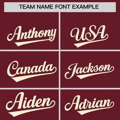Maroon Classic Baseball Jersey 3