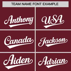Maroon Classic Baseball Jersey 3