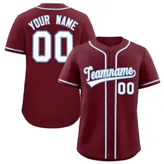 Maroon Classic Baseball Jersey