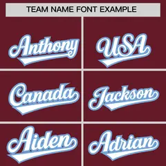 Maroon Classic Baseball Jersey 3