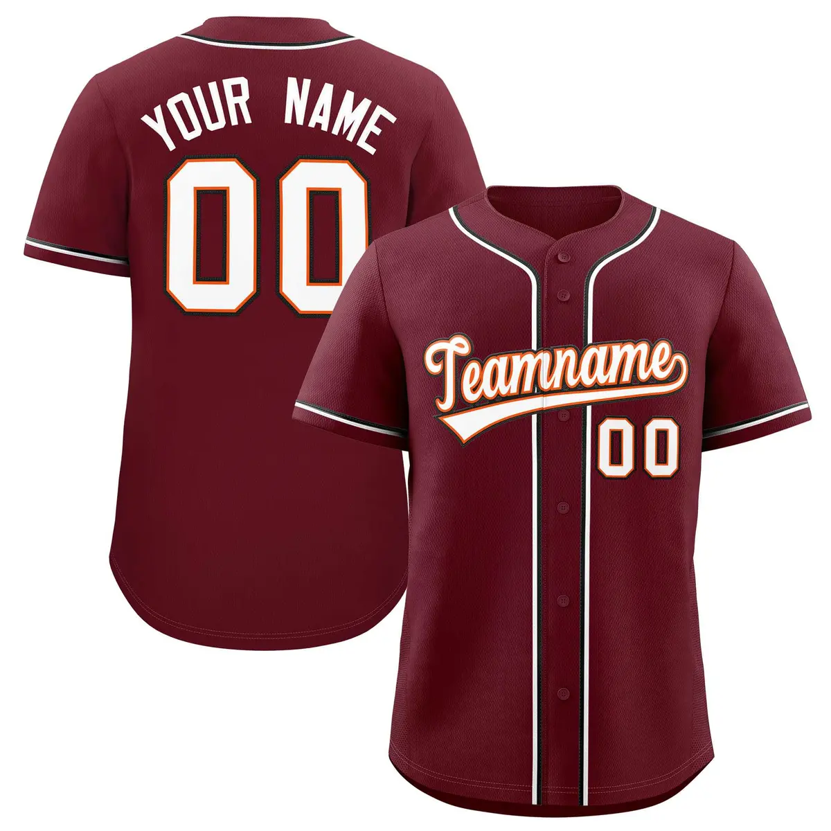 Maroon Classic Baseball Jersey