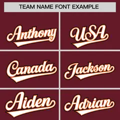 Maroon Classic Baseball Jersey 3